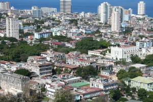 Photo en vol de la ville de Cuba